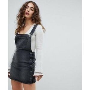 Free People overall Louise denim skirtall jumper